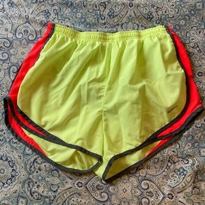 Nike neon running shorts
